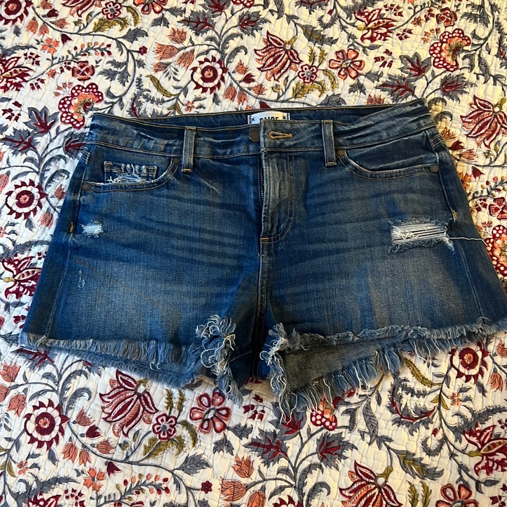 Paige Daryn Short Juno Destructed Denim Cutoff Denim Shorts Medium Size 29